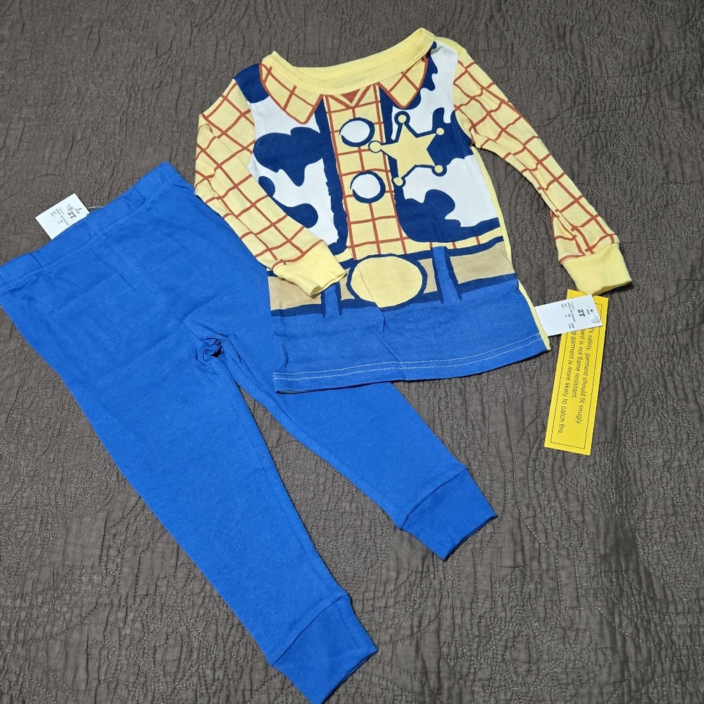 Disney Toy Story Cowboy Woody Costume PJ Set, choose size toddler 2T or 3T - Picture 1 of 10